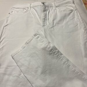 Gloria Vanderbilt Amanda size 14 high waist denim like new pure white jeans